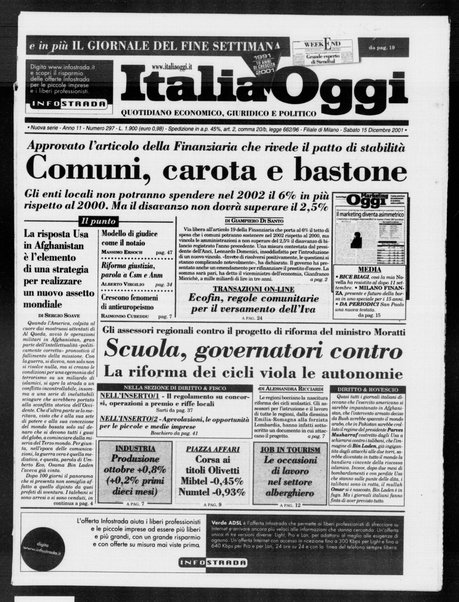 Italia oggi : quotidiano di economia finanza e politica